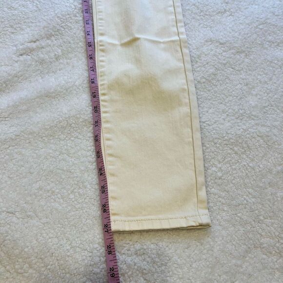 Free People Sandrine Rose Womens Cream High Rise Stretch‎ Skinny Jeans Size 25 - Picture 9 of 10